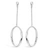 [L7470] - Silver 'Choréographie' Silver Earrings (rhodium-plated) - 50x13 Mm