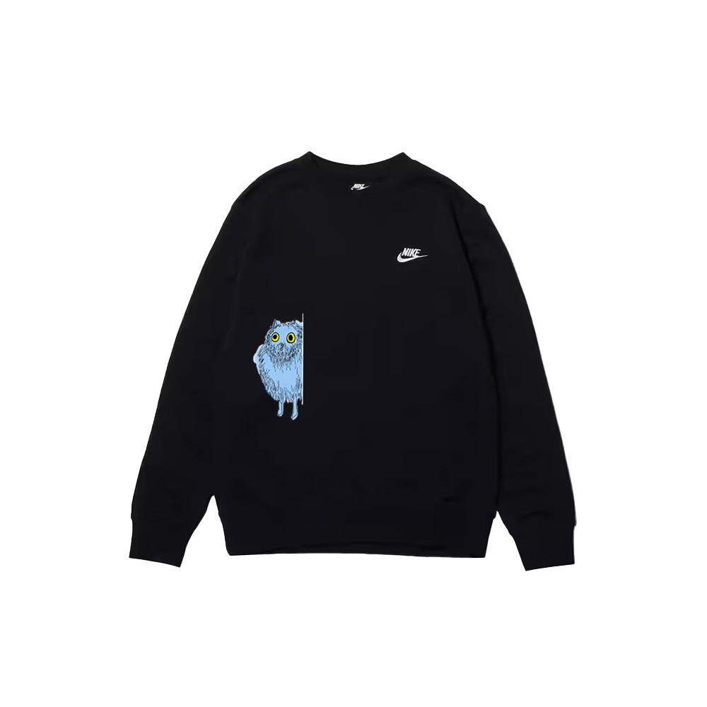 Nike Настраиваемая Уличная Дышащая Городская Повседневная Универсальная Толстовка Унисекс с Круглым Вырезом и Принтом Логотипа с Буквами BV2667-010(TEAM1061-3.3.17)