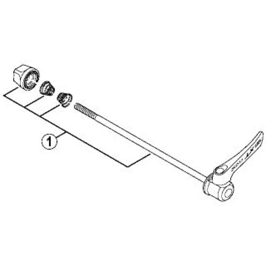 SHIMANO Запасные части Внутренняя полная сборка Длина Y28S98020 (Черная краска/вал 108 мм) DH-3D32-QR