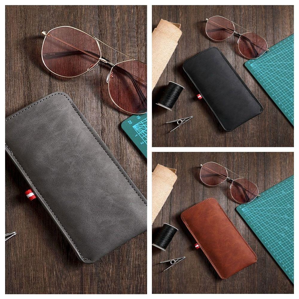 Сплошной цвет из искусственной кожи, сумка для очков, защитный чехол для солнцезащитных очков на открытом воздухе