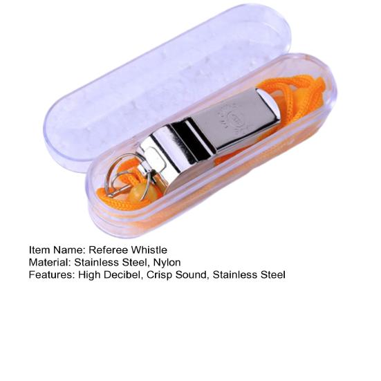 Coach Whistle with Lanyard Loud Crisp Sound Solid Color Neck-hanging High Decibel Football