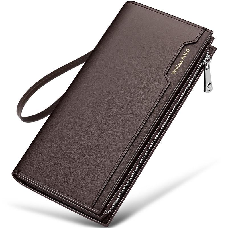 Мужской длинный кошелек и держатель для карт King Paul из натуральной кожи с отделениями для нескольких карт