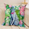 Monkey in chinoiserie garden Cushion Cover Soft Plush Fabric DoubleSided Printed Cushion Covers for All Seasons Home Decor