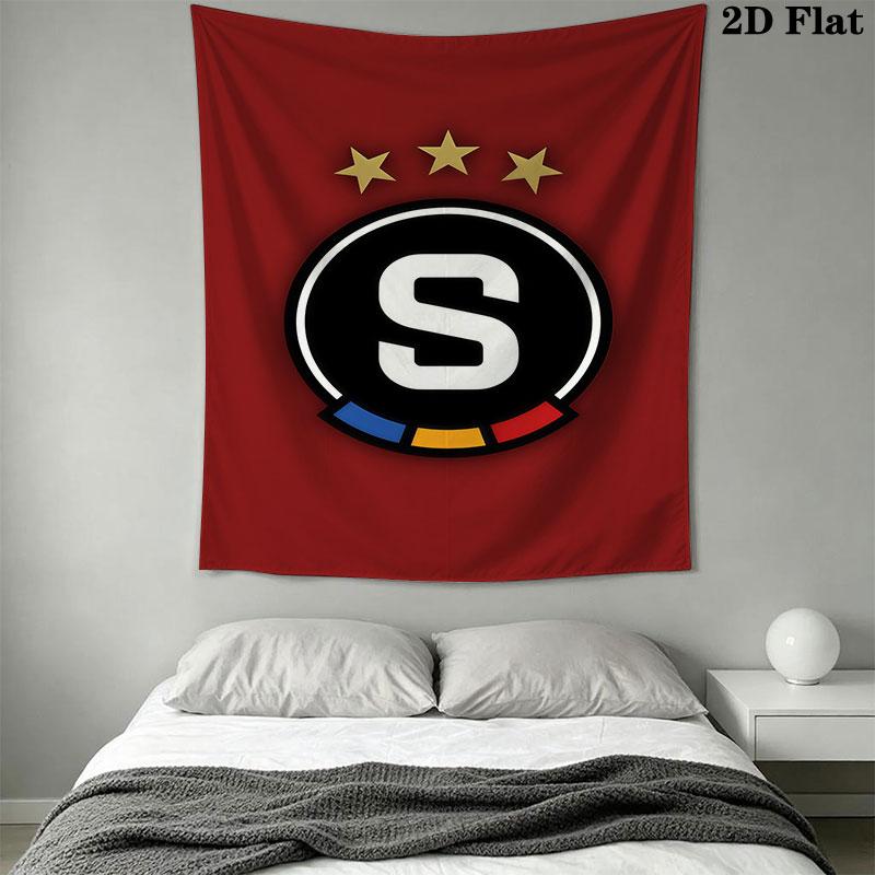 AC Sparta Praha logo Wall Hanging Printed Fabric Blanket Decorative Tapestries for Bedroom Living Room Home Decor