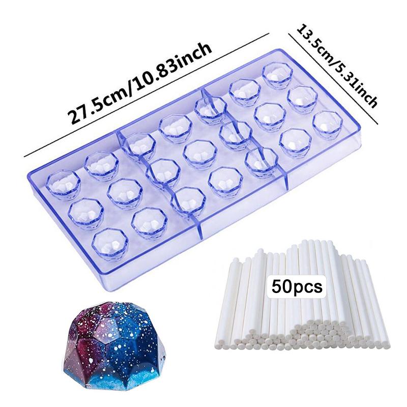 Форма для шоколада Пластиковая леденец на палочке Бумажная палочка Бытовая кухня DIY Инструмент для выпечки Домашние конфеты Прямоугольник В форме сердца TMZ