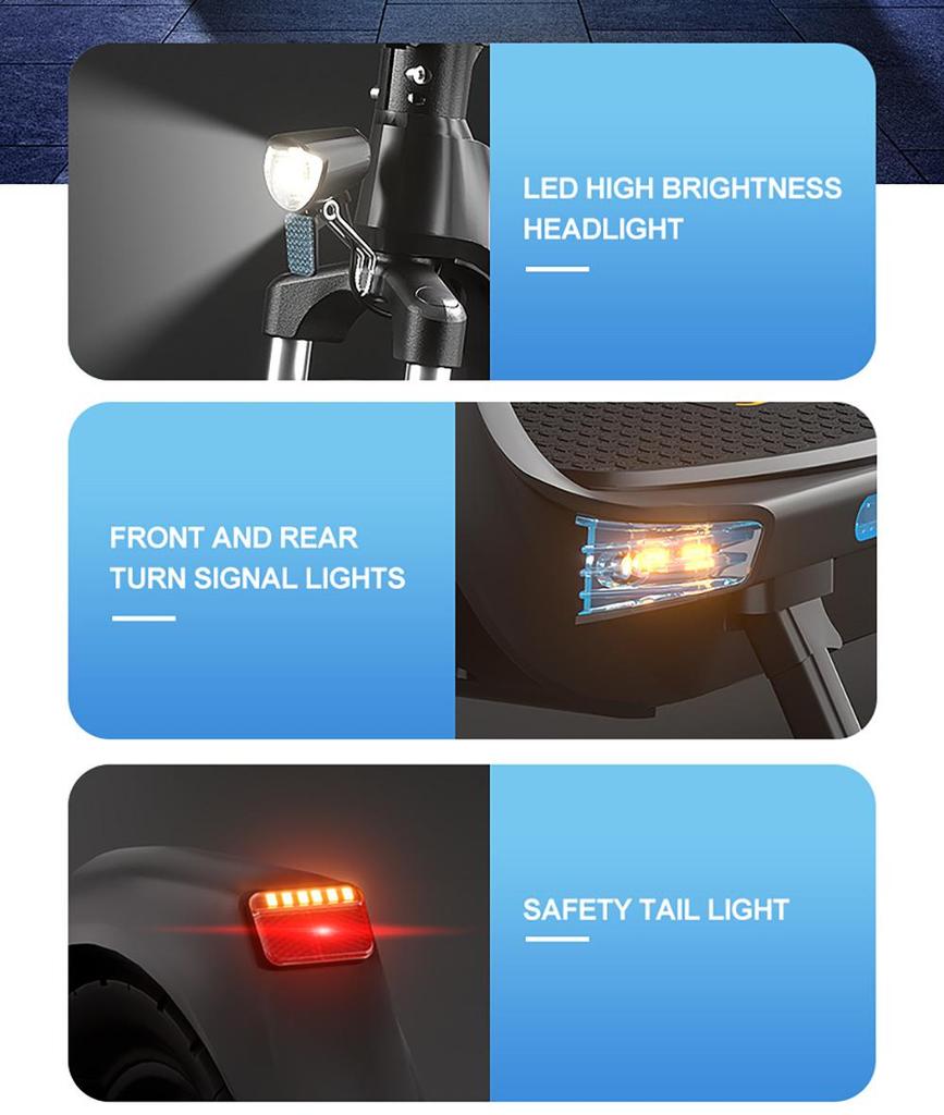 JOYOR C10 Electric Scooter, 500W Motor, 48V 10.4Ah Battery, 10 Inch Tire, 45km/h Max Speed, 30-50km Range, 120kg Max Load, Front and Rear Disc Brake