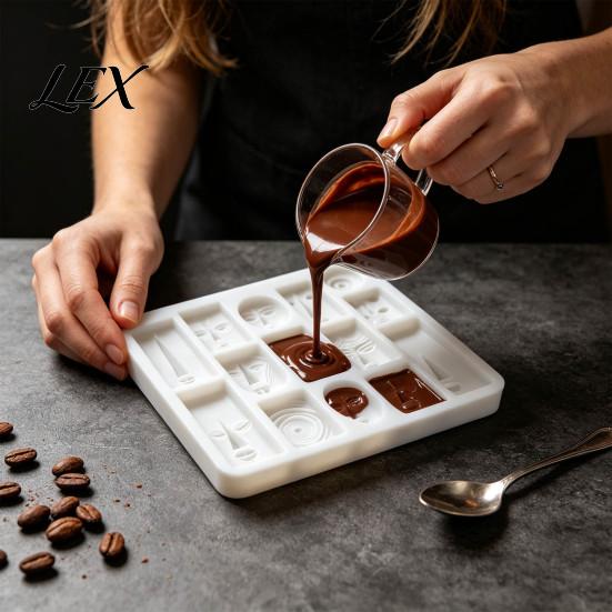 Artistic Face Shape Fondant Cutter Art Styling Baking Mold, Multi-grid Flexible Geometric Texture Tray, Abstract Resin Craft Mold PLA Chocolate