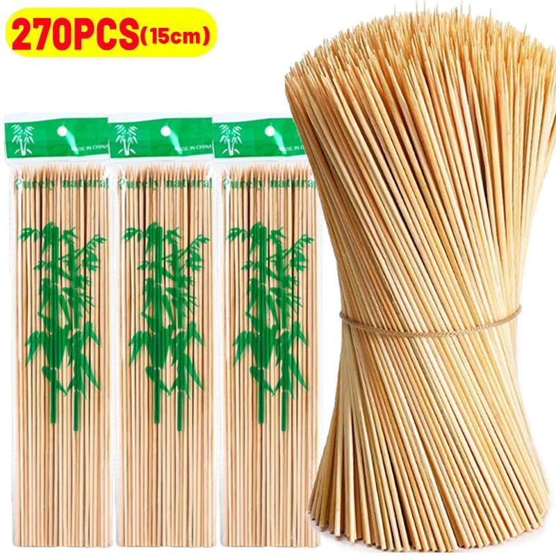 15/20/25/30 см бамбуковые шпажки палочки пищевая бамбуковая палочка одноразовая натуральное дерево длинная палочка для кухни барбекю фрукты жареные