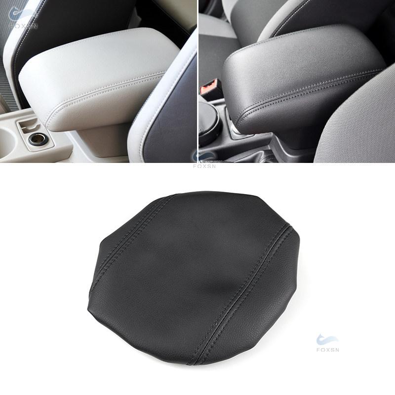 Мягкий кожаный чехол на центральный подлокотник для Ford Focus 2012, крышка центральной консоли автомобиля, подлокотник, кожный покров, наклейка, отделка