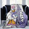 1pc. Cartoon Daisy Duck Print Blanket, Seasonal Home Decor Gift for All Seasons,Soft Flannel Throw Blanket, Versatile & Cozy for Bedroom, Li