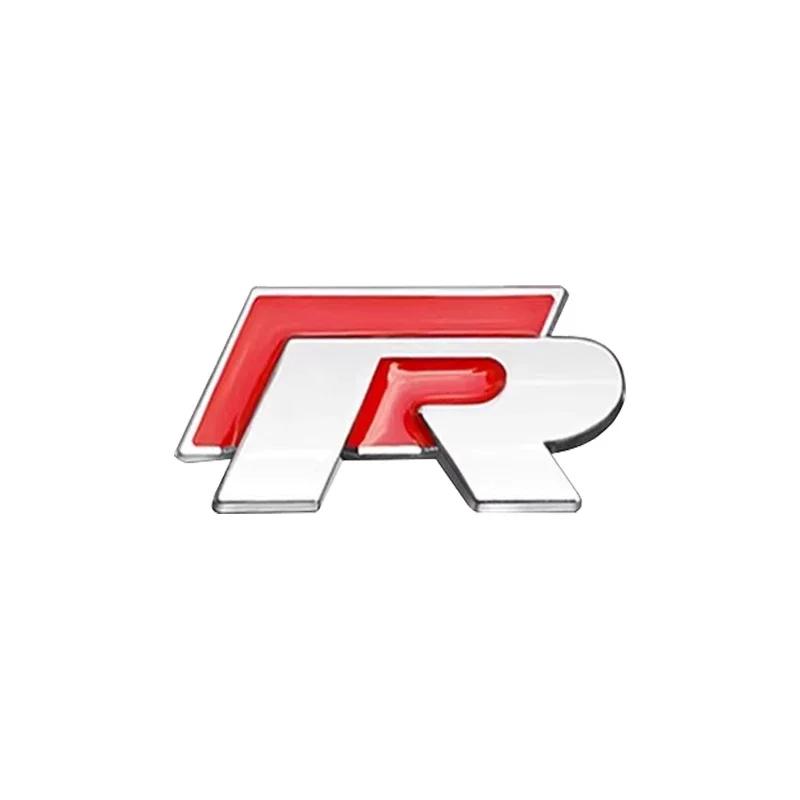 2025 Hot R logo Emblem Car Metal Body Tail Trunk Sticker Accessories For Volkswagen Tiguan Bora POLO PASSAT CC Touran GOLF Jetta zh2