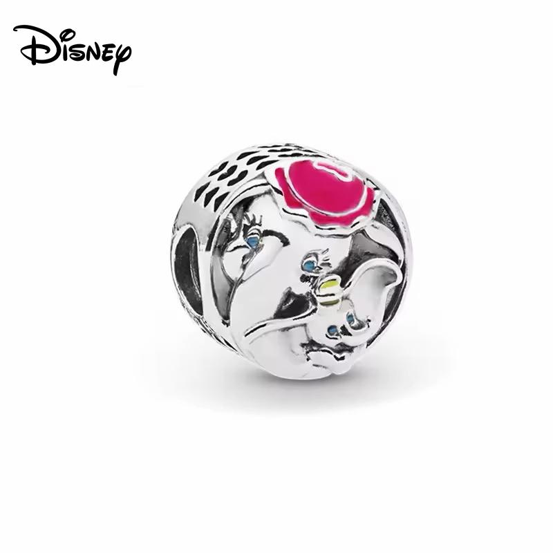 Disney 925 Silver Minnie Strawberry Bear Charms Beads Fits 3mm Original Bracelet Necklace Womens DIY Fine Jewelry Gifts