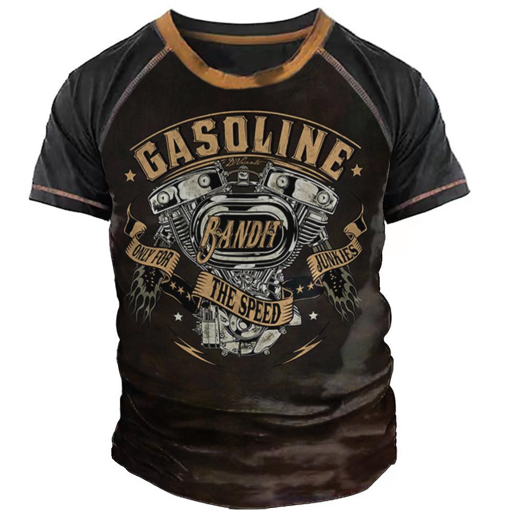 Мотоциклетные спортивные мужские футболки модные 3D принты с коротким рукавом винтажные футболки для мужчин рубашки для езды на байкерах летние свободные топы с круглым вырезом