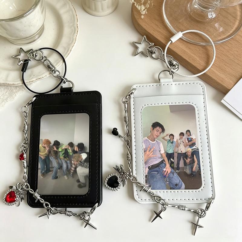 Держатель для фотокарточек K-pop айдолов Защитный чехол для фотокарточек Креативный брелок Сумка-альбом для фотокарточек Подвеска Блайндеры Фотокарточка