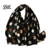 Polka Dot Shawl Wrap Silk Scarf for Women, Lightweight Tassel Shawl, Elegant Soft Breathable Winter Warm Neck Wraps Spring Summer Autumn Winter,