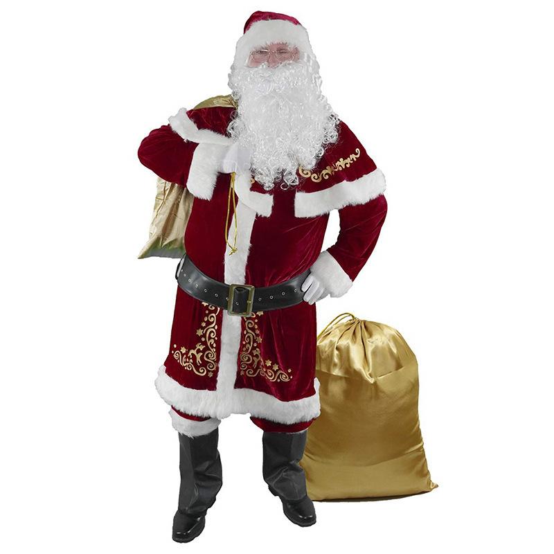 M-XL Large Size Christmas Clothing Men's Santa Printed Christmas Clothing Children's Christmas Suit with Beard