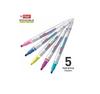 FLAIR Creative Series Erasable Highlighter Set of 1 X X5 pcs Chisel Point 1-4 mm Markers for School Office Glass Boards Use