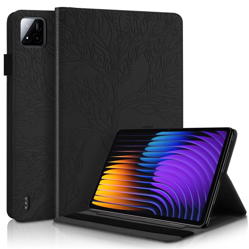 Чехол-книжка для планшета Funda For Xiaomi Pad 7 Case 11,2 дюйма с тиснением "Дерево", кошелек-подставка для Xiaomi Pad 7 Mi Pad 7, чехол для планшета Coque