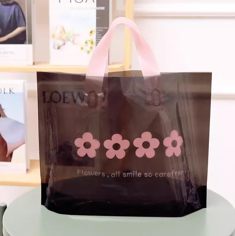 50 шт., новые модели, сумки толщиной 0,14 мм, прочная одежда, косметический подарок, сумки для покупок, эластичные, мощные, портативные, портативные упаковочные сумки