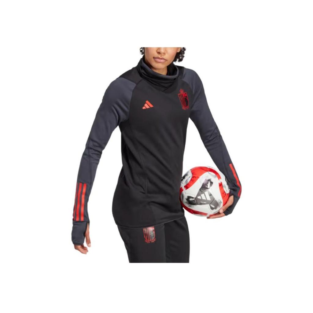 adidas Belgium Cold.Rdy Tiro 23 Slim Fit Теплый пуловер с длинным рукавом Футболка женская топы Черный HT7120