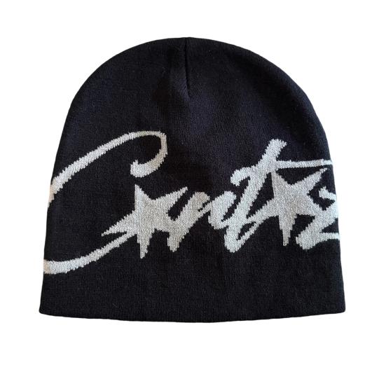 Winter Knitting Hat Letter Print Windproof Warm Hat Soft Elastic Design Brimless Autumn Winter Hat Outdoor Wear