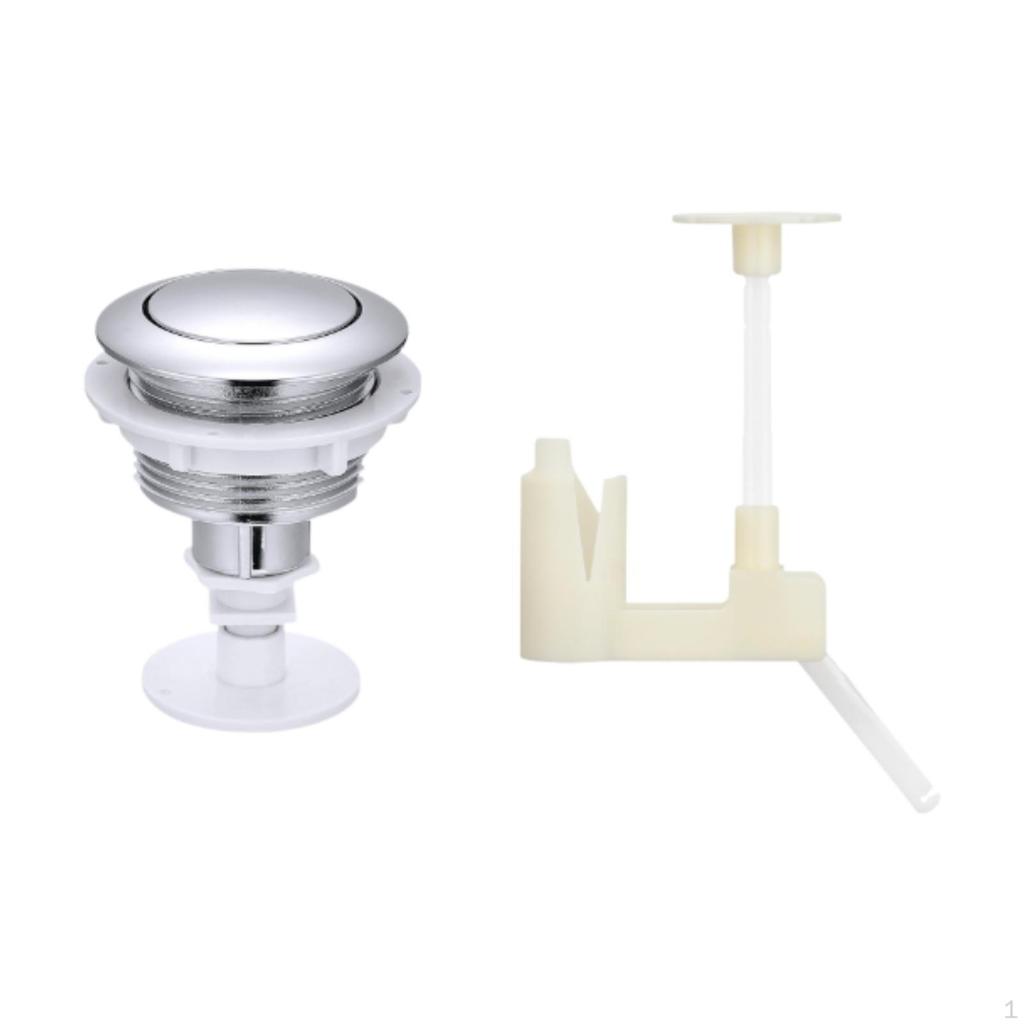 Toilet Water Tank Button Directly Replace Easy Installation Round Flush Repair Parts