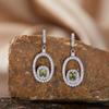 Серьги-гвоздики из стерлингового серебра S925 Натуральный цвет Аметист-Сокровище Женские Высококлассные Универсальные Энергетические Украшения