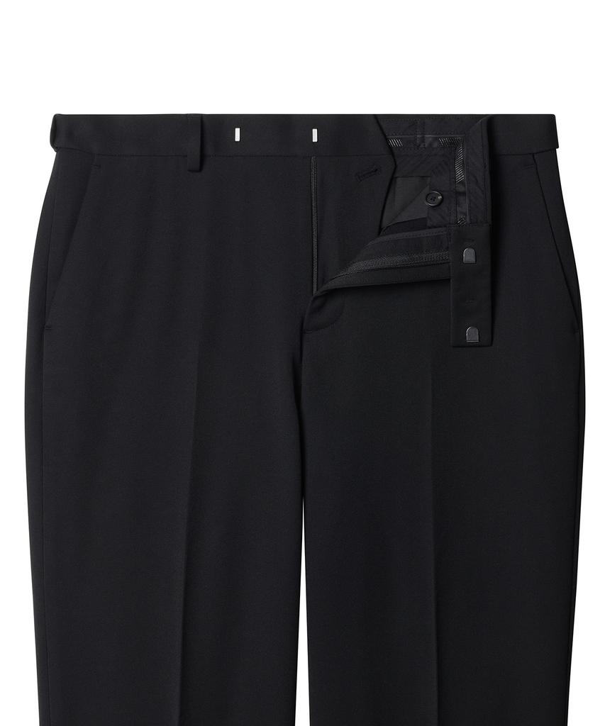 MUSINSA STANDARD Heavyweight Fleece-Lined Wide Hidden Elastic Waist Slacks [Black]