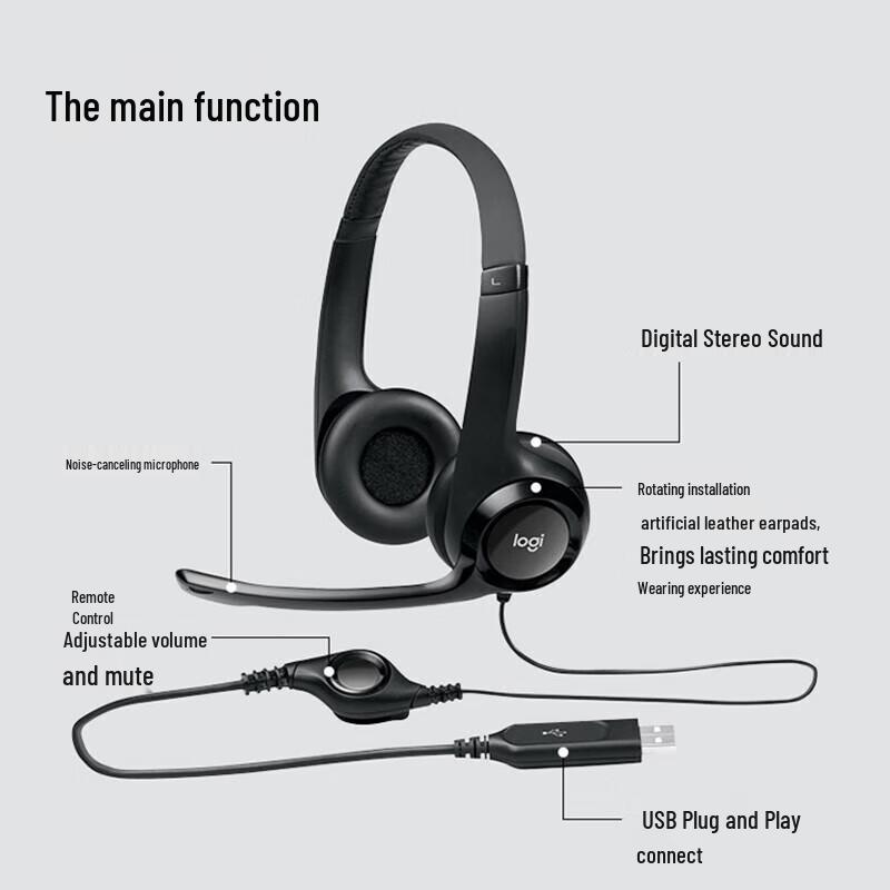 Проводная USB-гарнитура Logitech H390