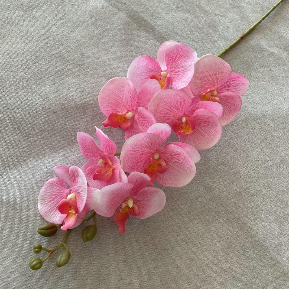 8-Head Arrangement Artificial Butterfly Orchid Velvet Texture Fake Phalaenopsis  Wedding Hall