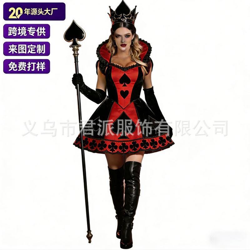 2026 Halloween Queen Costume Adult Cosplay Set Party Stage Performance Outfit