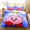 Набор постельного белья с 3D-печатью Kawaii Cartoon Kirbys Односпальный Полуторный Двуспальный Кинг-сайз Набор для кровати Подарок для взрослых и детей для спальни