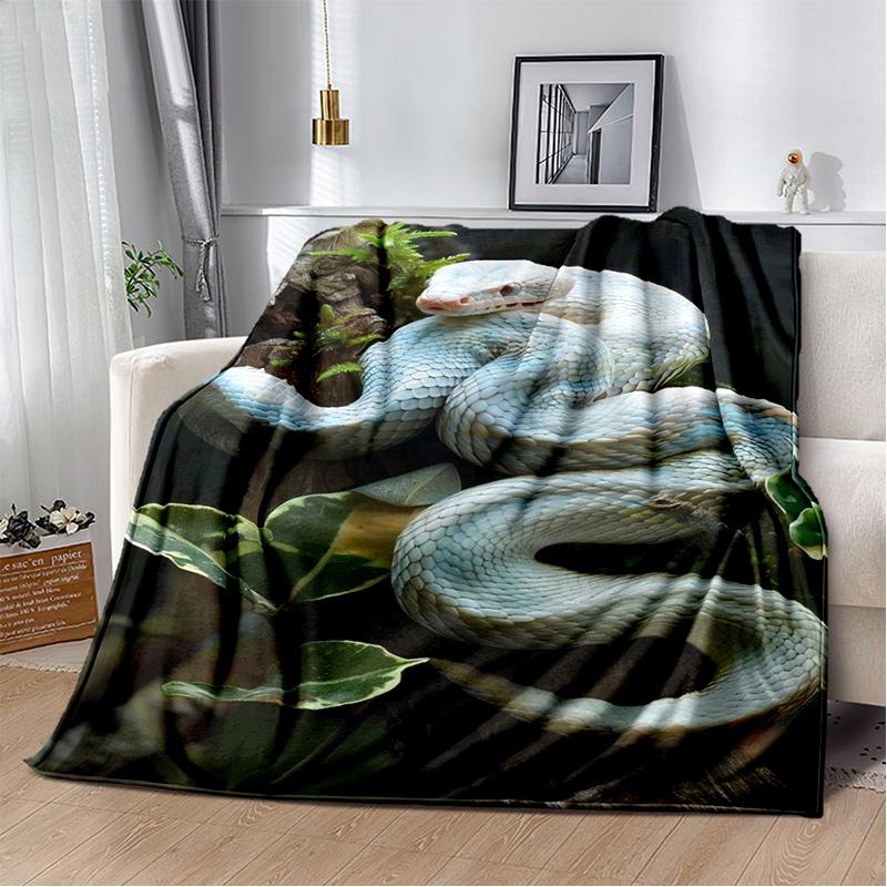 Gothic Snake Serpent Python Viper Blankets Soft Throw Blanket for Home Bedroom Bed Sofa Picnic Travel Office Cover Kids gift