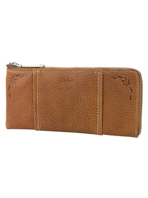 Длинный кошелек Dakota Blossom на молнии коричневого цвета [Dakota] Г-образной формы DA-35462-40