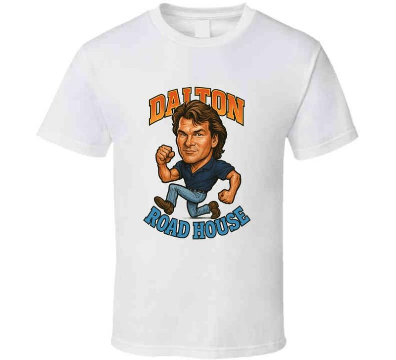 Roadhouse Dalton Patrick Swayze Retro Movie Caricature Unisex T-shirt