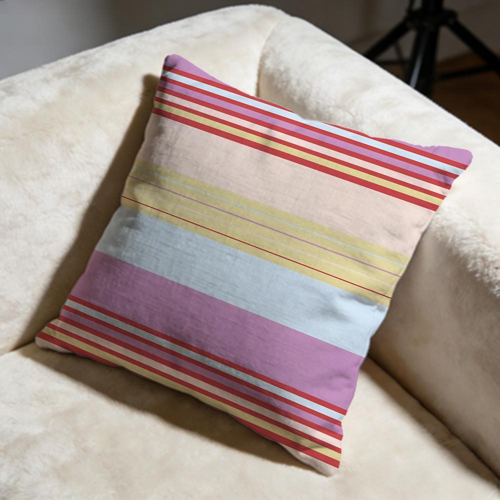 straight line Cushion Cover Soft Decorative Pillow Case Suitable for Bedroom Sofa Car Travel Use