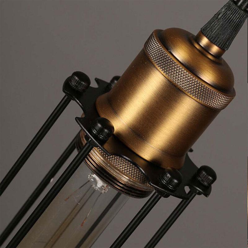 Industrial Style Creative Restaurant Small Chandelier American Retro Iron Bar Table Cafe Internet Cafe Box Industrial Style Lamp