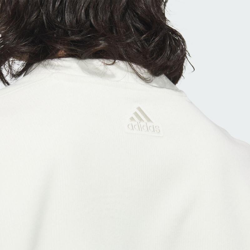 adidas Мужские теплые топы Свитшот с круглым вырезом Кремово-белый JI6651