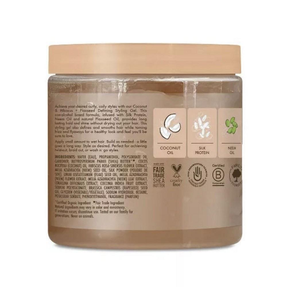 Гель для укладки волос Shea Moisture Coconut & Hibiscus + Flaxseed Defining, 1 упаковка, 425,2 г