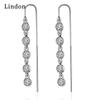Lindon Women's Zircon Copper Alloy Earrings - Wedding Party Gift Pendant Earrings