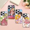 Кэнди Аниме 90-х Чехол для телефона Для iPhone17,16,15,14,13,12,Pro Max Черный Цветной Чехол для телефона