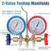 Refrigerant Manifold Gauge Set Air Conditioning Tools + Refrigerant Testing Charging Evacuation for Air Condition Refrigeration