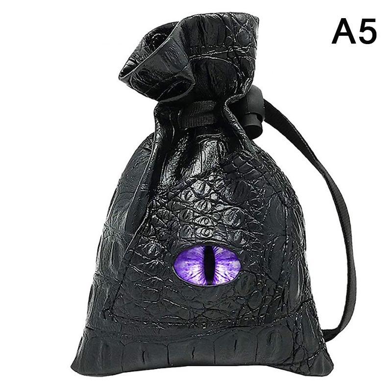 Сумка для игральных костей на шнурке из искусственной кожи Dnd Dice Pouch Tarots Oracle Cards Storage Bag Gift Coins Jewelry Accessories Dice Bag