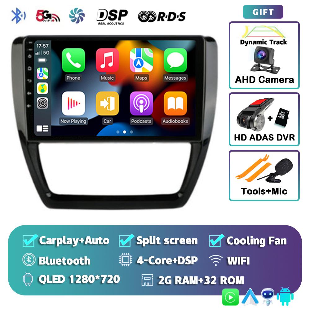 Android 14 Carplay Автомагнитола для Volkswagen VW Sagitar Jetta 6 Bora 2011-2018 2Din Мультимедийный Плеер Стерео DVD Головное Устройство