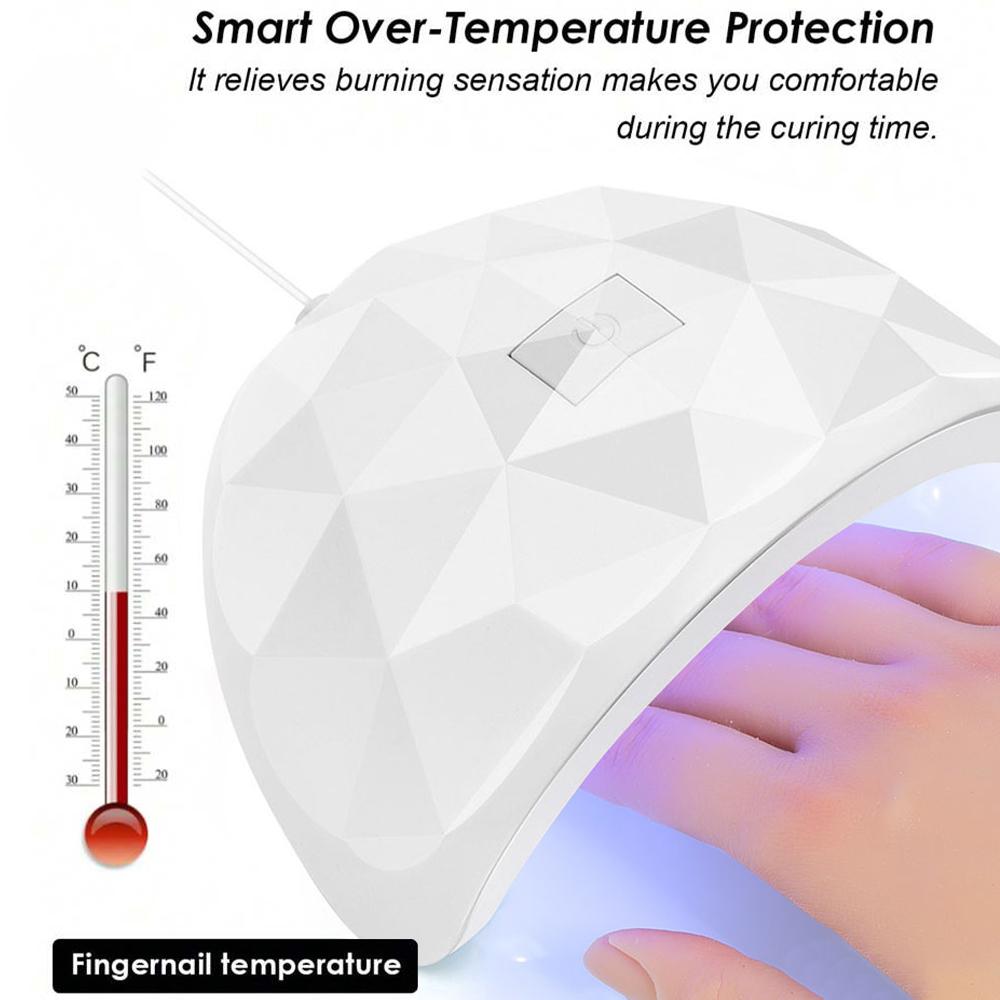 LED UV Nail Dryer Lamp Light For Nails Eyes Protection UV Lamp for Gel Nails Gel Nail Polish Curing Dryer Home Salon Tool