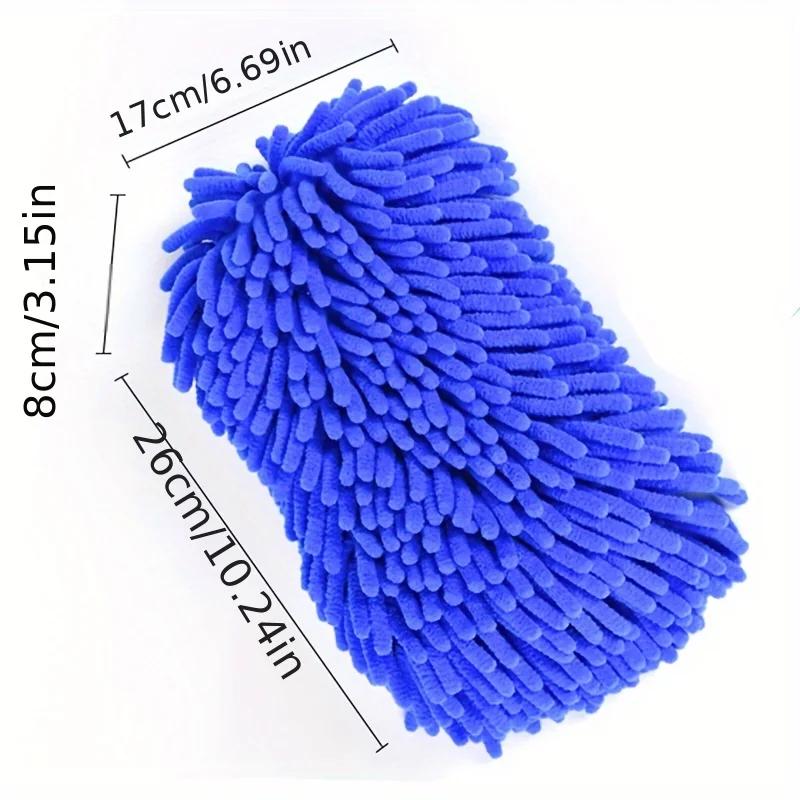 Coral Sponge Brush Car Wash, Soft Towel, Ultra-fine Fiber Chenille Hand Wash Case, Coral Velvet Car Gloves, Cleaning Products