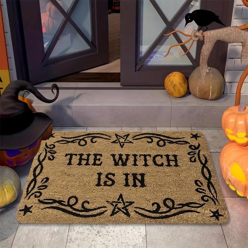 Wizard Lives Here Magic Printed Welcome Door Mat Non-Slip Absorbent Machine Washable Rug for Entrance Home Decor