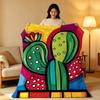 Artist R-Romero B-Britto Throw hot High-Density Short Plush Blanket Soft Skin-Friendly for Sofa Nap Air-Conditioned Room