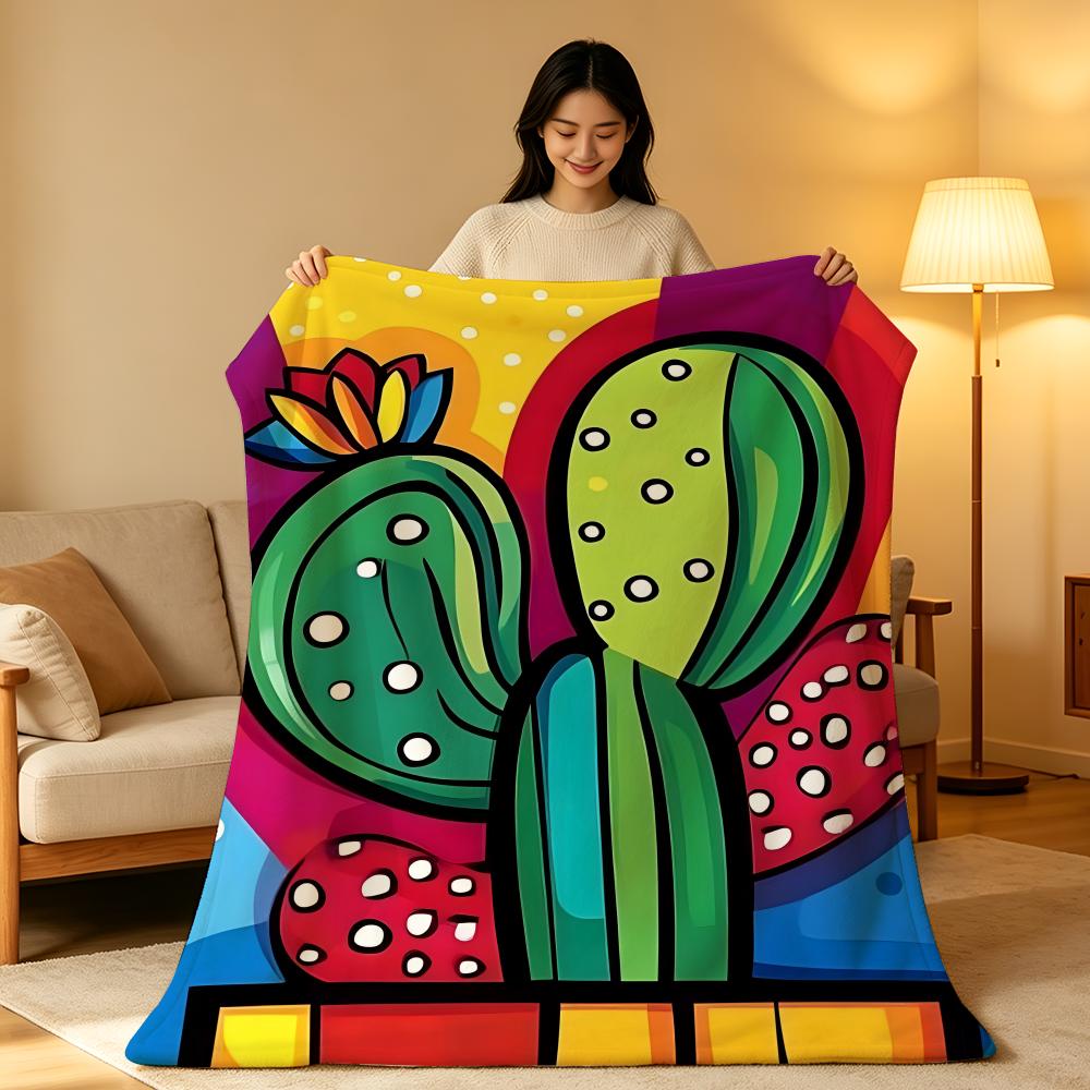 Artist R-Romero B-Britto Throw hot High-Density Short Plush Blanket Soft Skin-Friendly for Sofa Nap Air-Conditioned Room