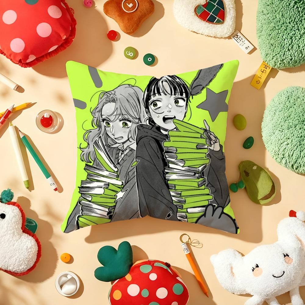 Cushion Cover Plush Fabric Soft DoubleSided Printed Sofa Warm Winter Home Gift Pillow Aya OOosawa Koga MMitsuki Stickers
